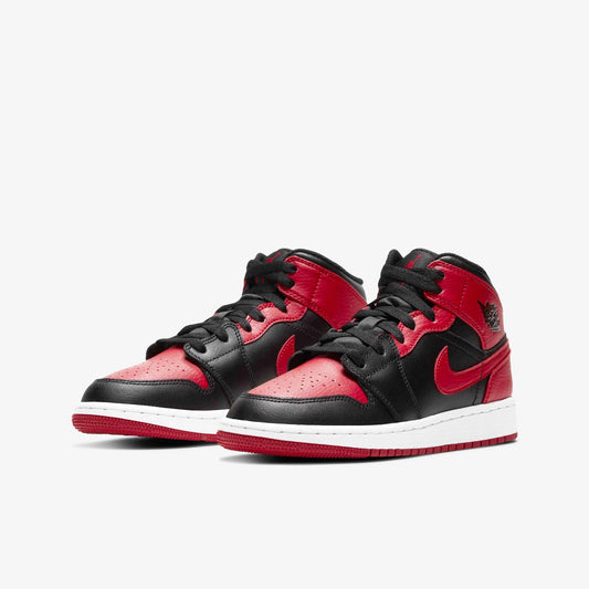 NIKE AIR JORDAN 1 MID GS - BLACK/RED