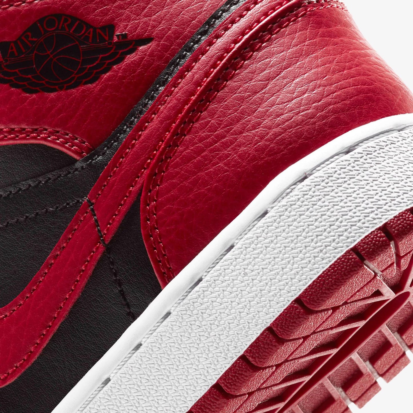NIKE AIR JORDAN 1 MID GS - BLACK/RED