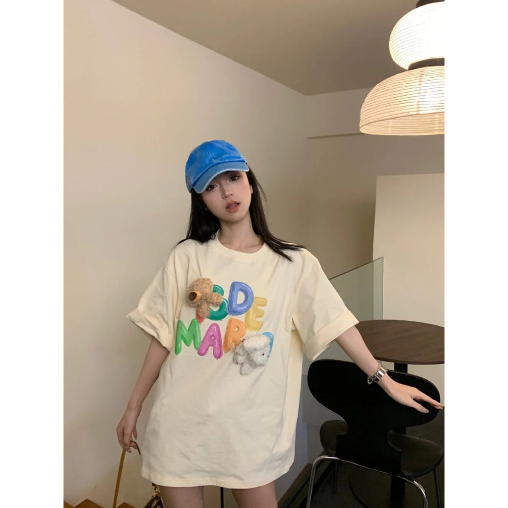 13DE MARZO T-SHIRT BALLOON BEIGE BLANKROOM