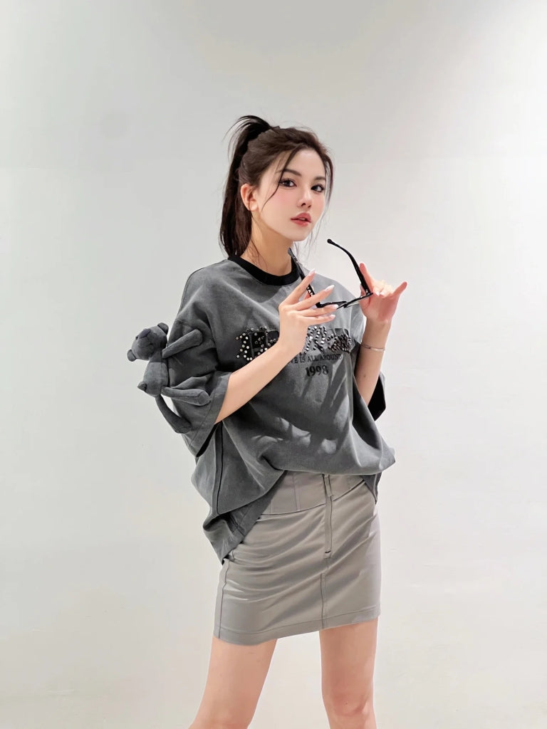 13DE MARZO T-SHIRT DENIM RIVET GREY BLANKROOM