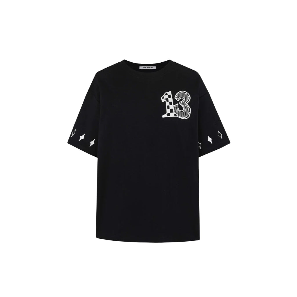 13DE MARZO T-SHIRT DOODLE BLACK BLANKROOM