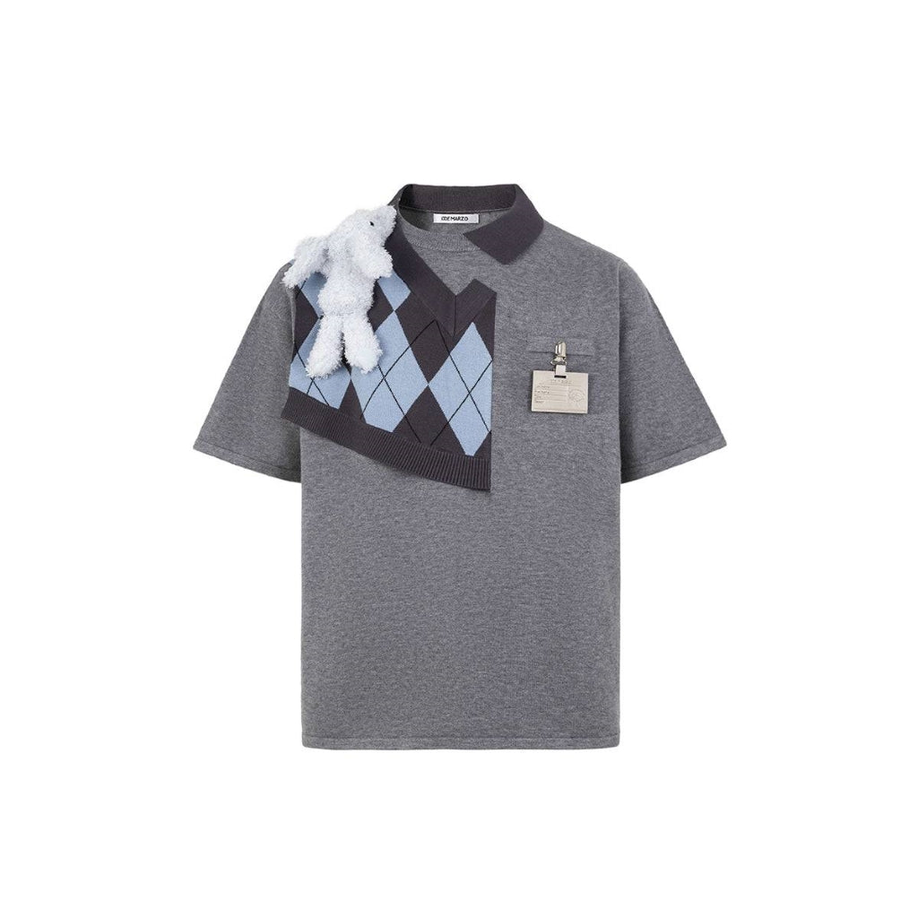 13DE MARZO T-SHIRT KNIT PATCH GRAY BLANKROOM
