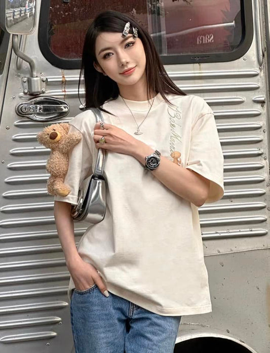 13De Marrzo T-Shirt Macaron Beige BlankRoom