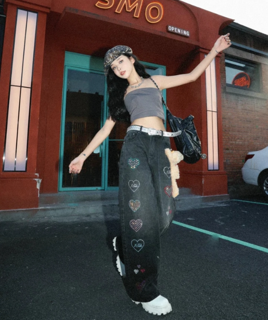 13De Marzo Pant Denim Heart BlankRoom