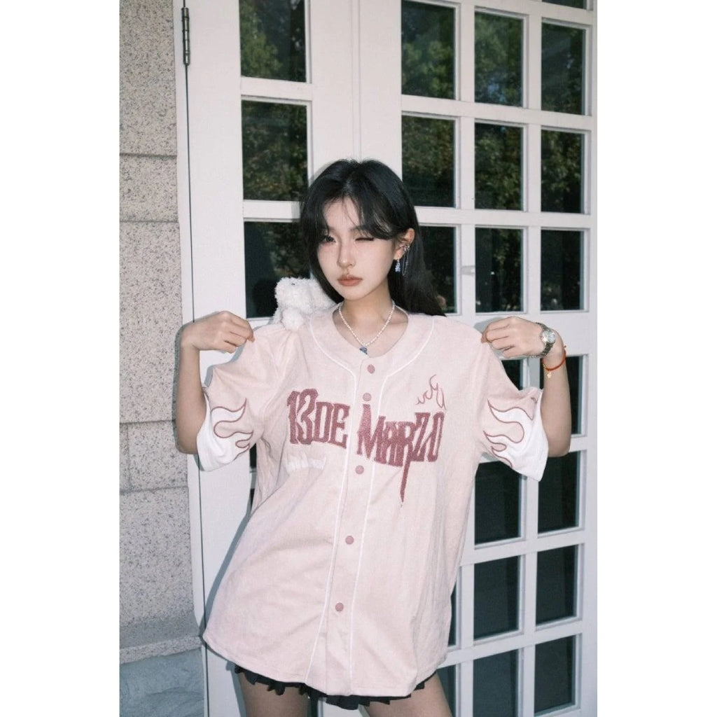 13De Marzo Shirt Flame Pink BlankRoom