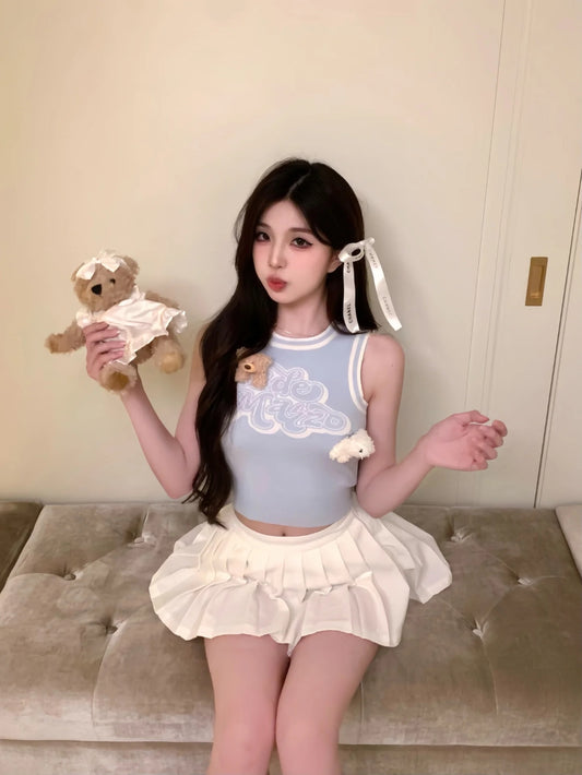 áo ba lỗ 13De Marzo Doozoo Weave Knit TankTop Blue Authentic Hà Nội, Việt Nam.