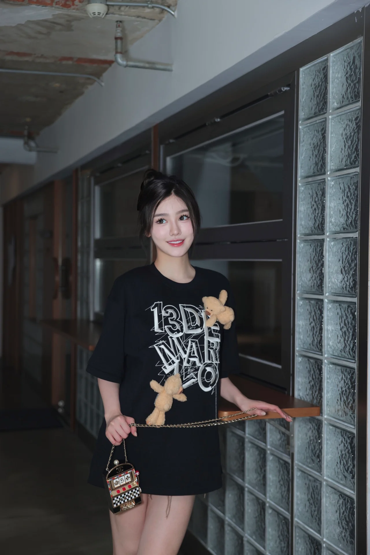 Áo thun T-Shirt 13De Marzo Maze Suture Logo Tee Black