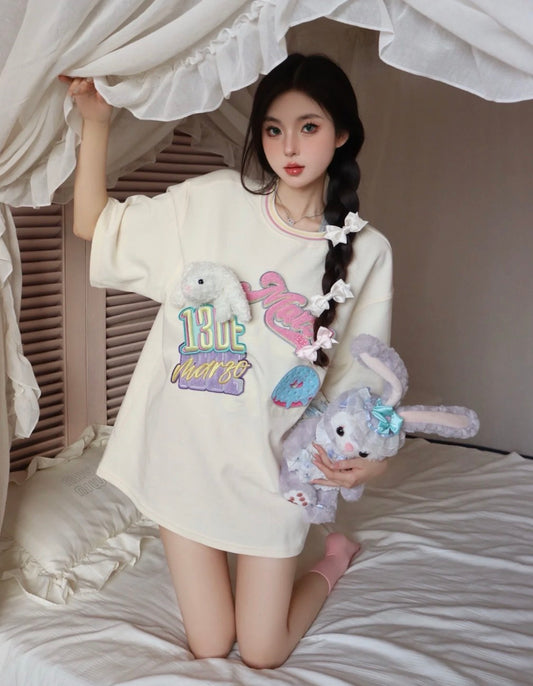 áo thun 13De Marzo Plush Badges Velcro T-Shirt Cream Authentic tại Hà Nội, Việt Nam.