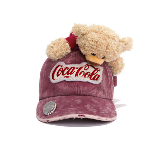 13de marzo x coca-cola bear logo cap red blank room