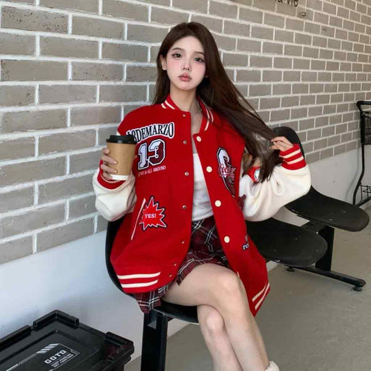 13de marzo x coca-cola bear baseball jacket red blank room hà nội