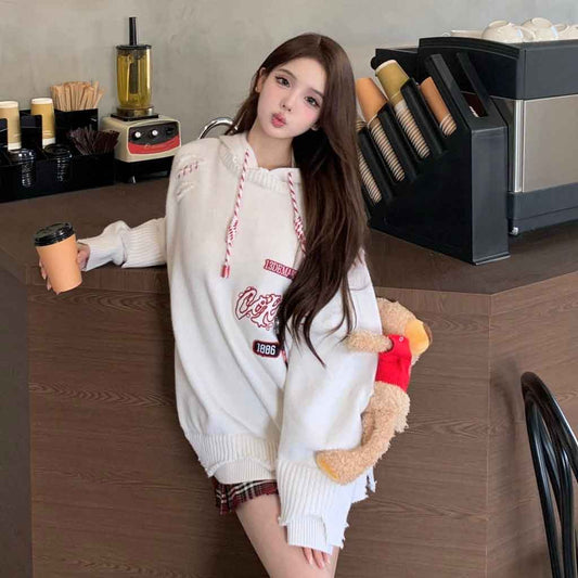 13de marzo x coca-cola bear destroyed knit hoodie white blank room hà nội