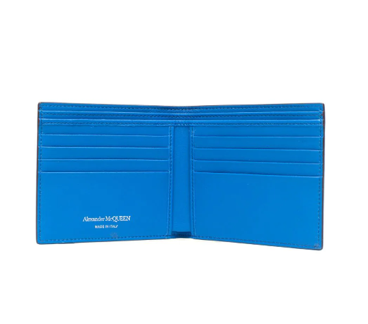 alexander mcqueen mcqueen graffiti bi-fold leather wallet 6021371AAO0