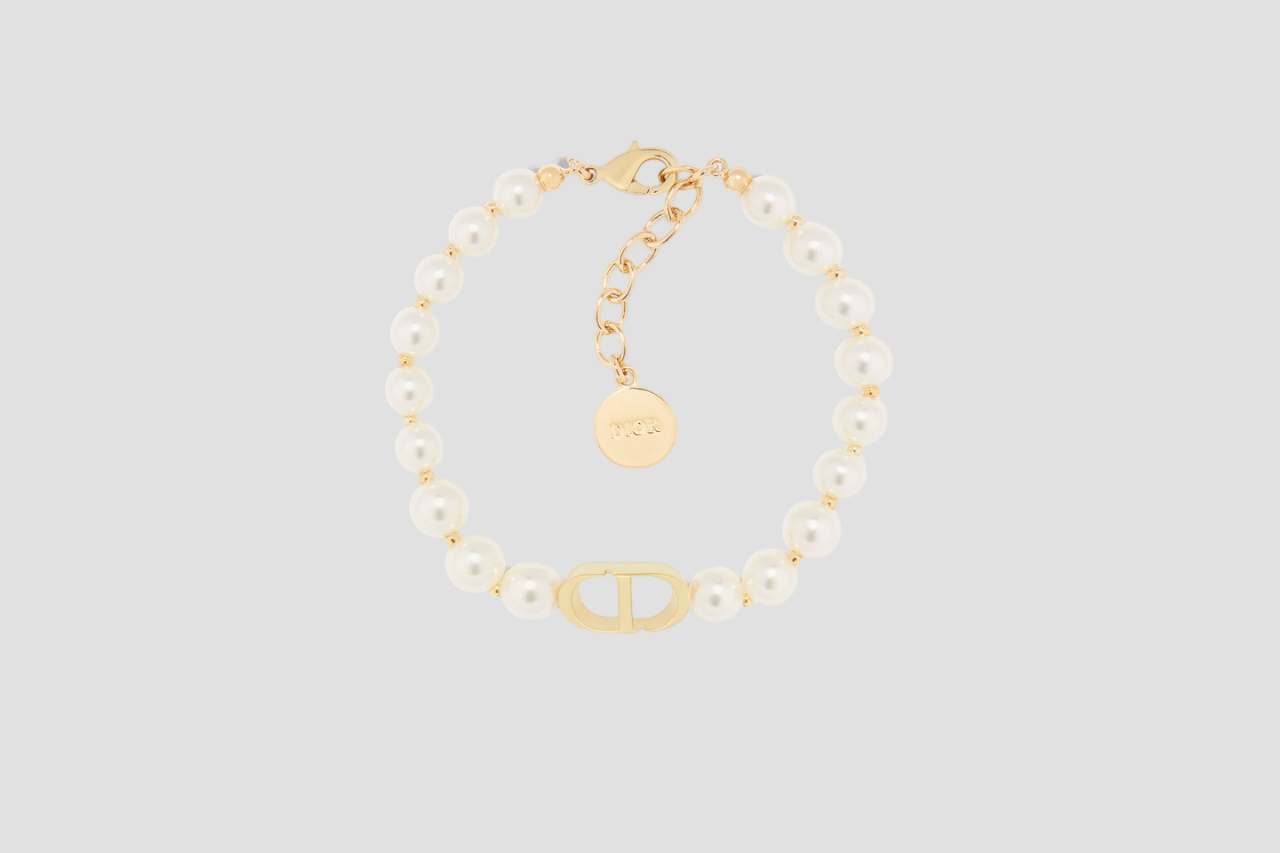 30 MONTAIGNE BRACELET GOLD & WHITE B1096MTGRS_D301