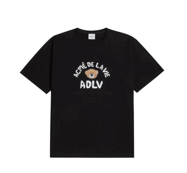 ADLV TEDDY BEAR (BEAR DOLL) SHORT SLEEVE T-SHIRT BLACK - Blank Room