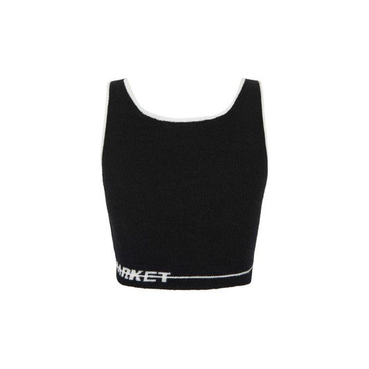 WEIRD MARKET BASIC KNIT VEST BLACK