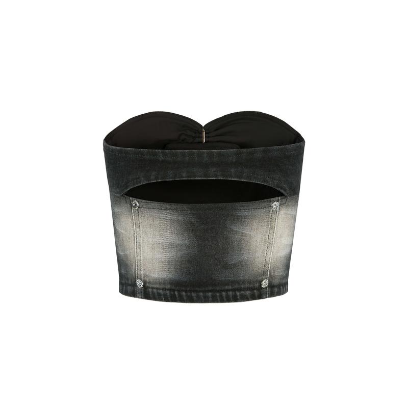 WEIRD MARKET METAL LOGO CAMISOLE BLACK