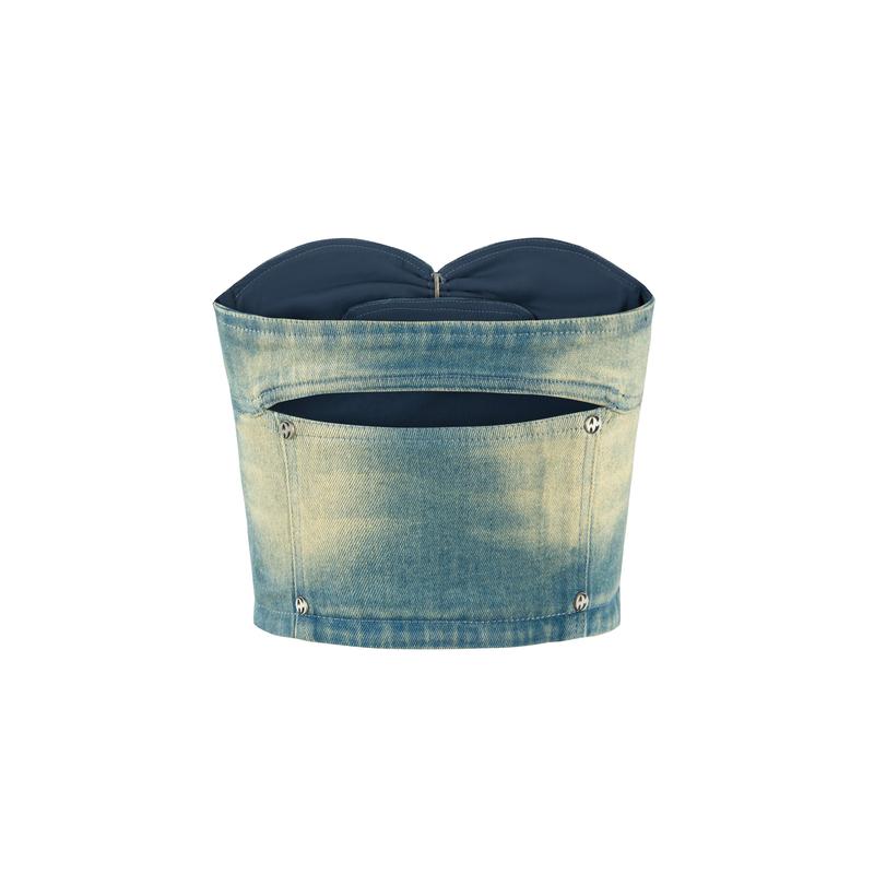 WEIRD MARKET METAL LOGO CAMISOLE LIGHT BLUE