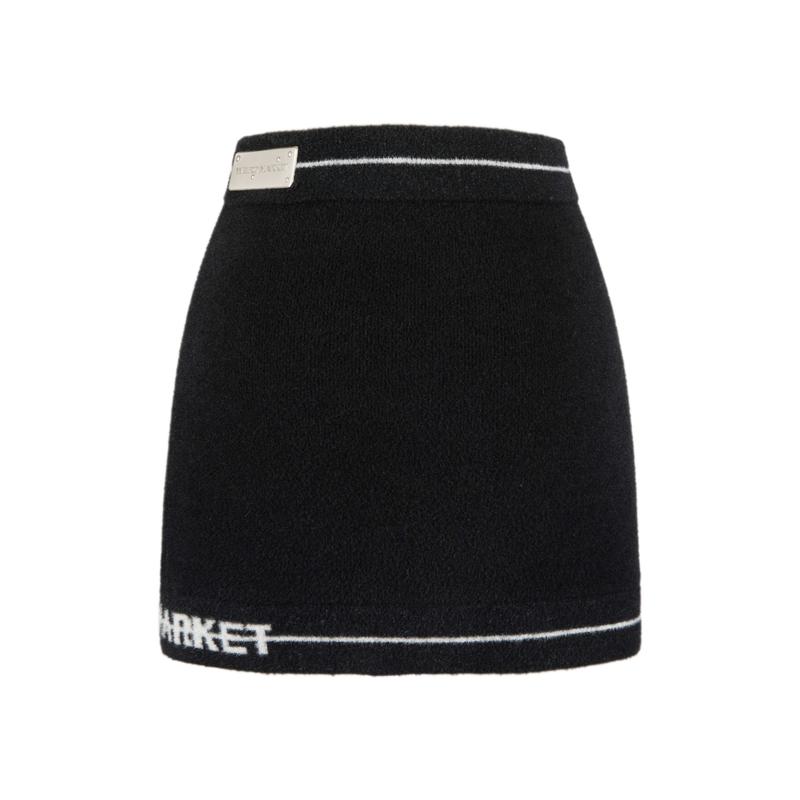 WEIRD MARKET BASIC KNIT DRESS BLACK