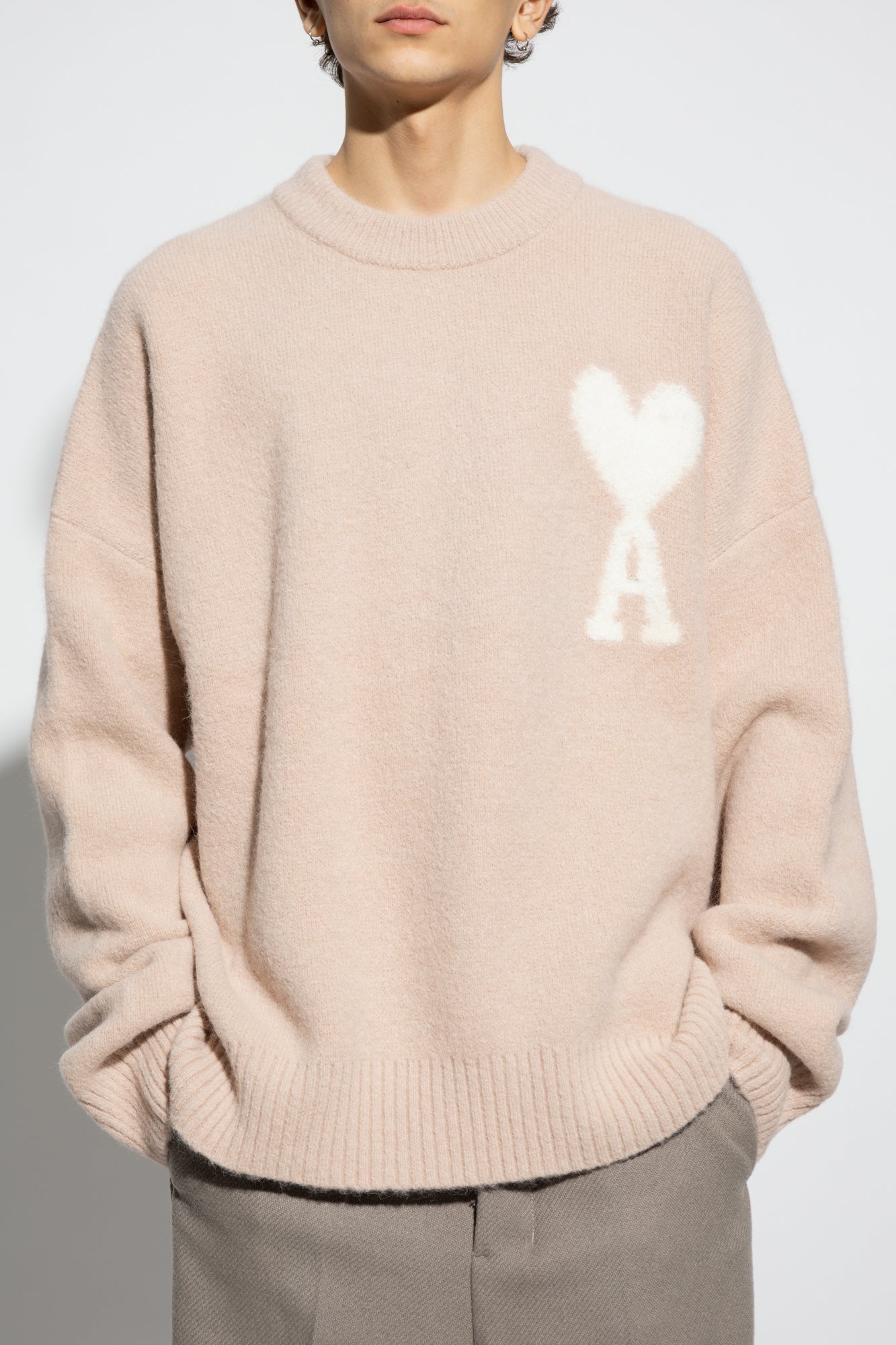 Ami De Coeur Brushed Alpaca Large Logo Sweater BlankRoom