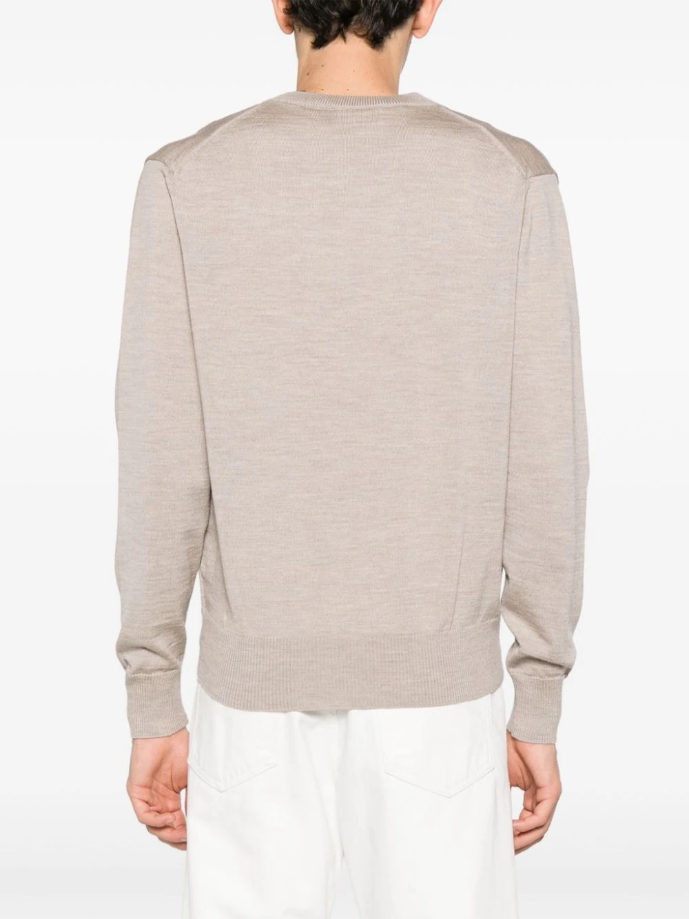 Ami De Coeur Small Logo Light Beige Cardigan
