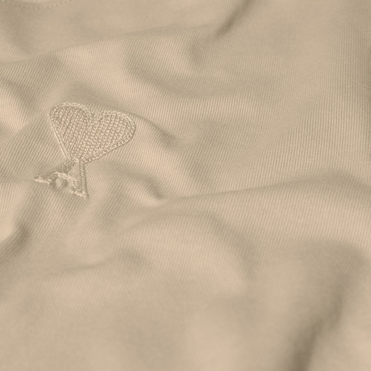 Ami De Coeur Vanilla-Beige Boxy Fit T-Shirt