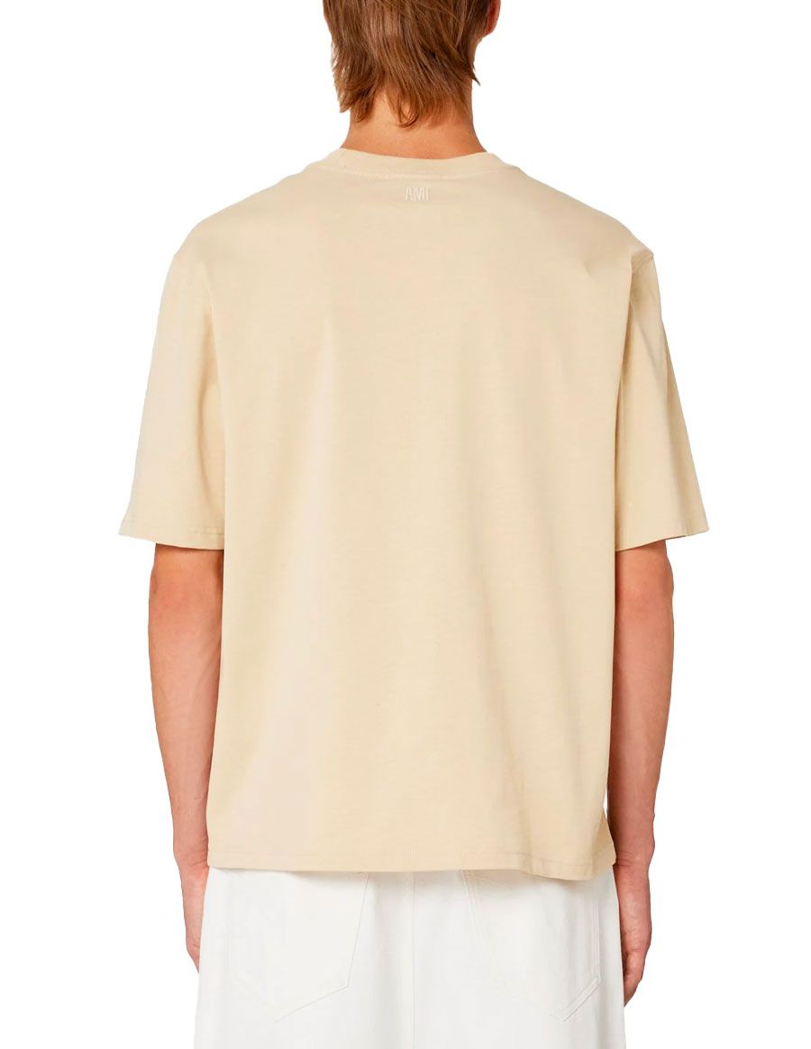 Ami De Coeur Vanilla-Beige Boxy Fit T-Shirt