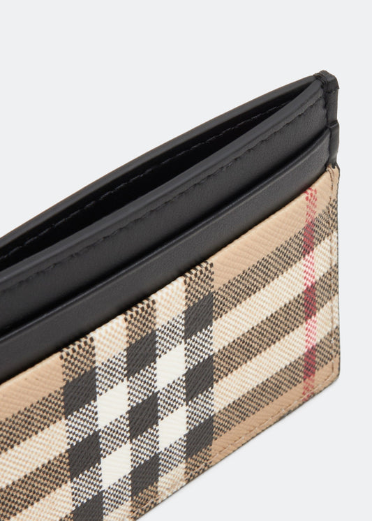 Burberry Vintage Check and Leather Card Case Archive Beige 8065633