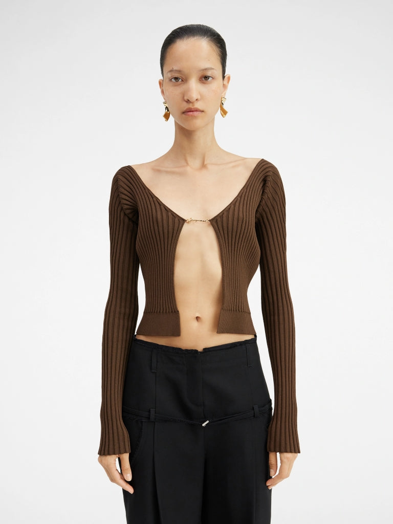 JACQUEMUS LA MAILLE PRALU LONGUE DARK BROWN BlankRoom