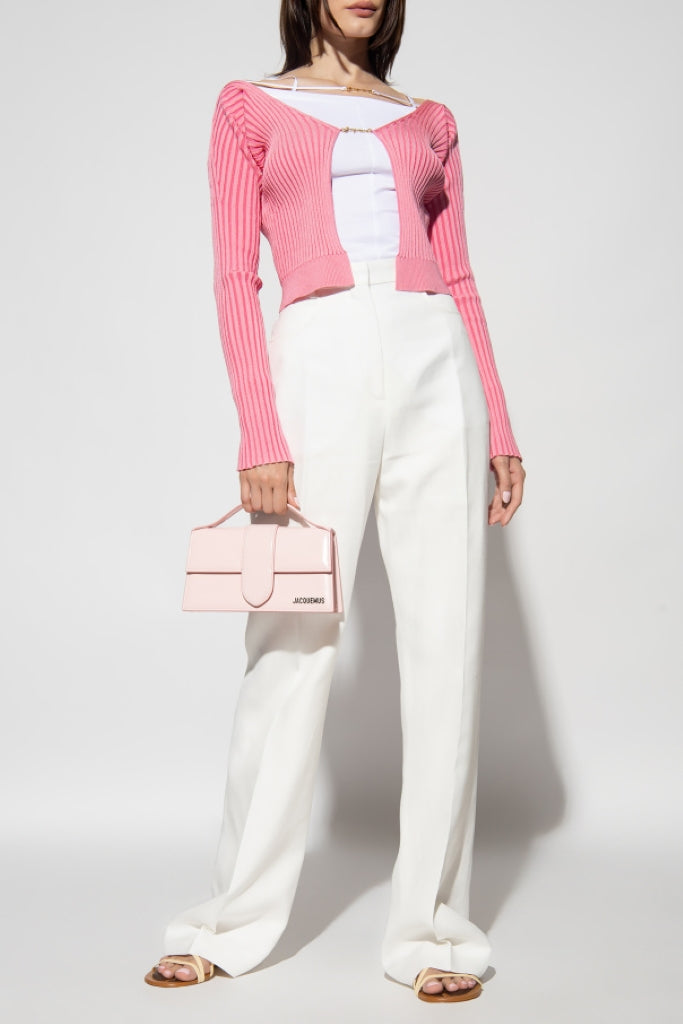 áo jacquemus la maille pralu longue le chouchou pink blank room