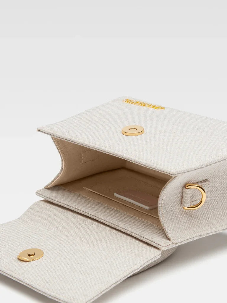 JACQUEMUS LE CHIQUITO NOEUD LES CLASSIQUES COILDED HANDBAG LIGHT GREIGE