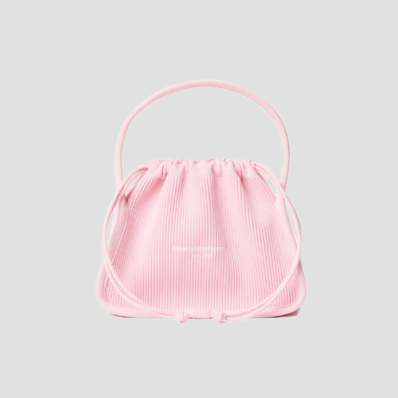 Alexander Wang Ryan Small Light Pink Ribbed Knit Bag 20222K20T680