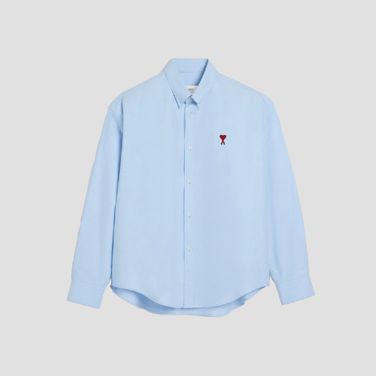 Ami De Coeur Baby Blue Boxy Fit Cotton Shirt BFUSH130.C00031 450