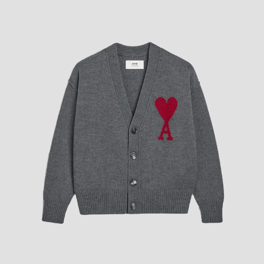 Ami De Coeur Dark Grey Virgin Wool Cardigan BFUKC006.018 084