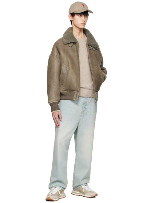 wearing Ami De Coeur Embroidery Beige Cap UCP213.291 250