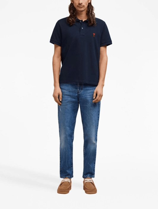 wearing Ami De Coeur Navy Polo Shirt UPL001.760 430