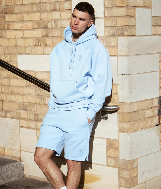 wearing Ami de Coeur Sky Blue Hoodie USW204.747 464