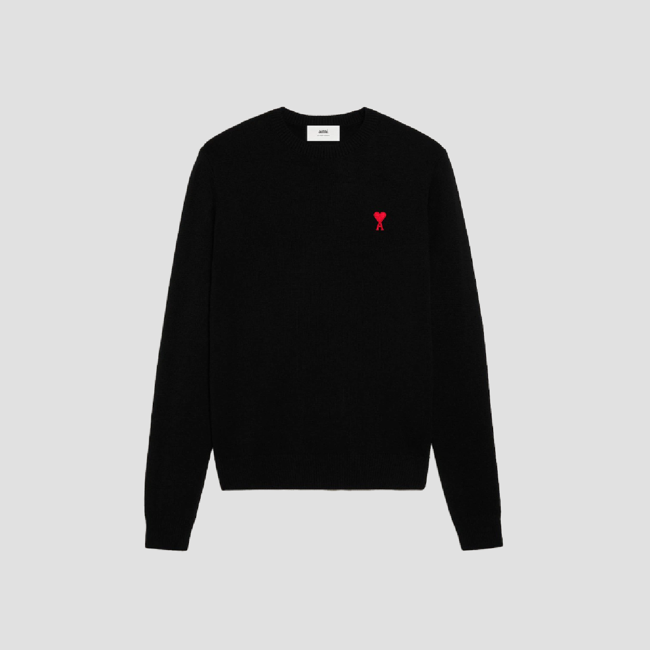 Ami De Coeur Small Logo Black Knit Sweater BFHKS111.KIN0025.001