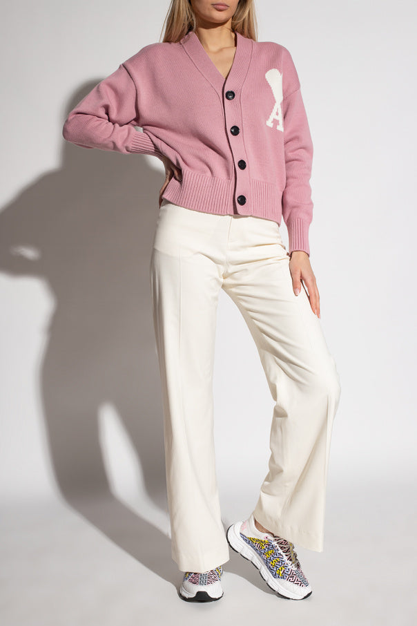 mẫu mặc áo Ami De Coeur Women Pale Pink Cardigan UKC003.016 659