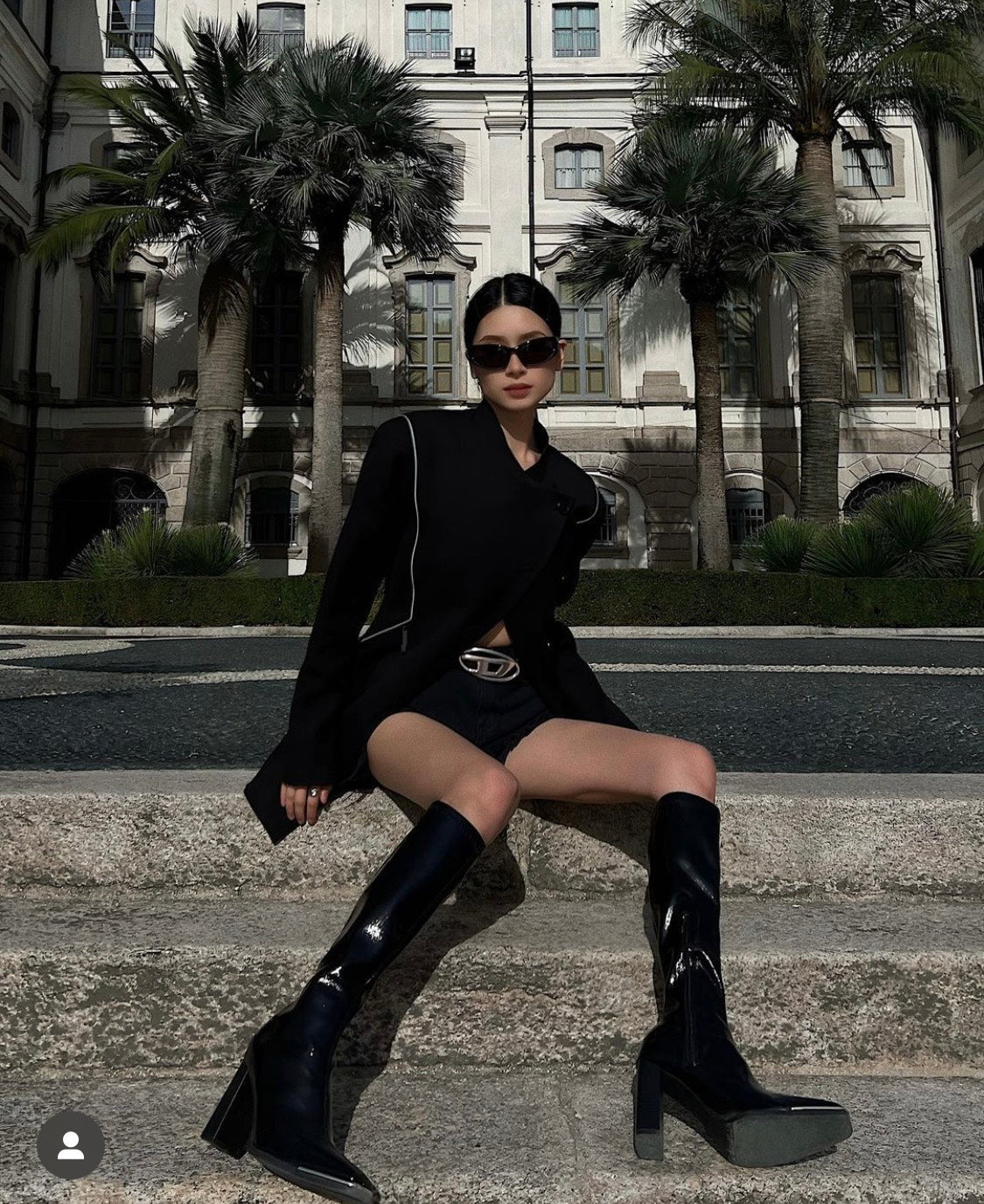 mẫu mang kính BALENCIAGA BB0157S 001 SWIFT OVAL SUNGLASSES BLACK 658745T00071000