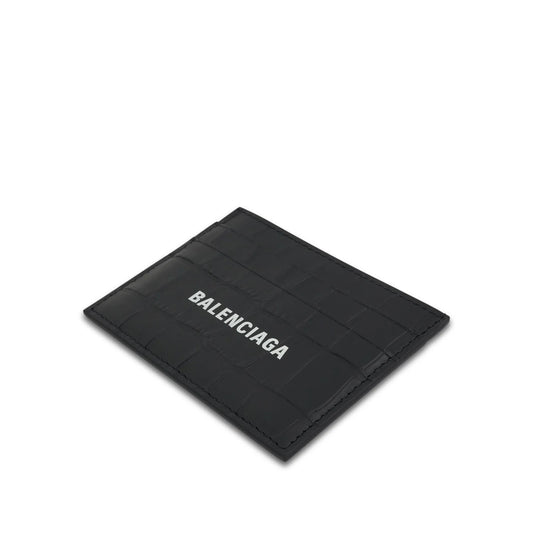 chi tiết BALENCIAGA CASH CARD HOLDER CROCODILE EMBOSSED IN BLACK 5943091ROP31000