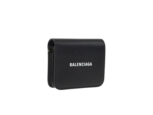 tổng thể ví BALENCIAGA CASH CARD WALLET IN BLACK/WHITE 6556241IZIM1090