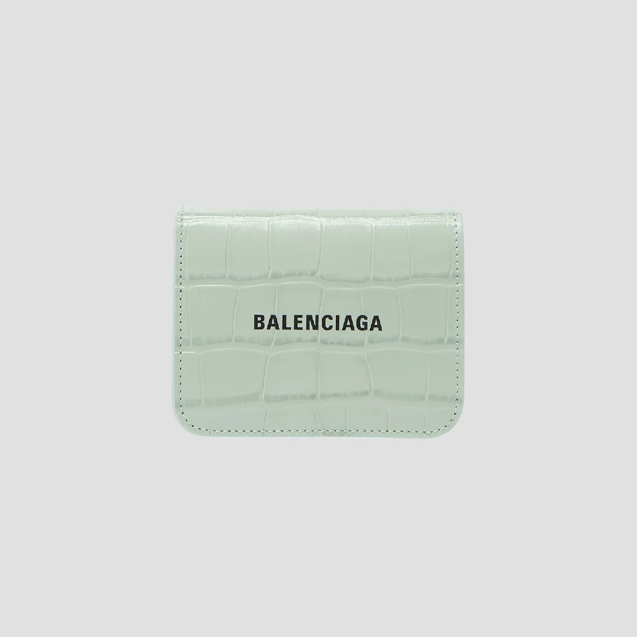 Balenciaga Cash Crocodile Embossed Card Wallet Mint 6556241LRR33960