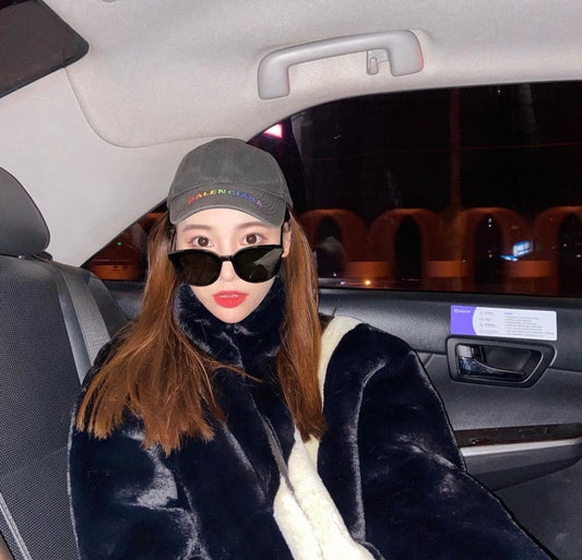 wearing BALENCIAGA RAINBOW EMBROIDERED LOGO BASEBALL CAP 564206410B71000