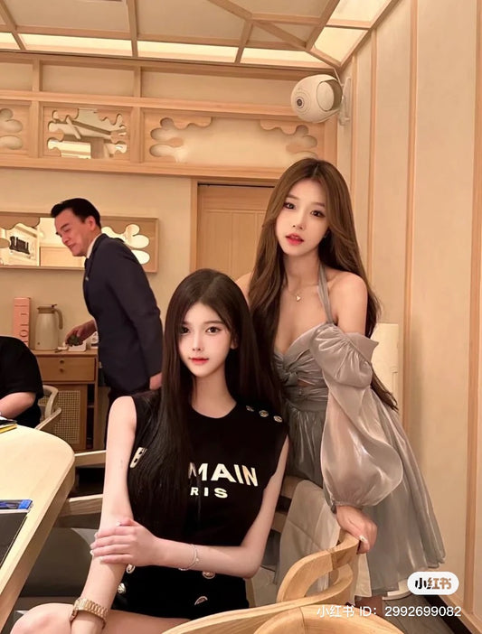 áo thun BALMAIN GOLD BUTTON SHOULDER TANK-TOP IN BLACK AF0ED000BB02 EAB hàng hiệu Authentic tại Hà Nội, Sài Gòn, Tp hcm, việt nam