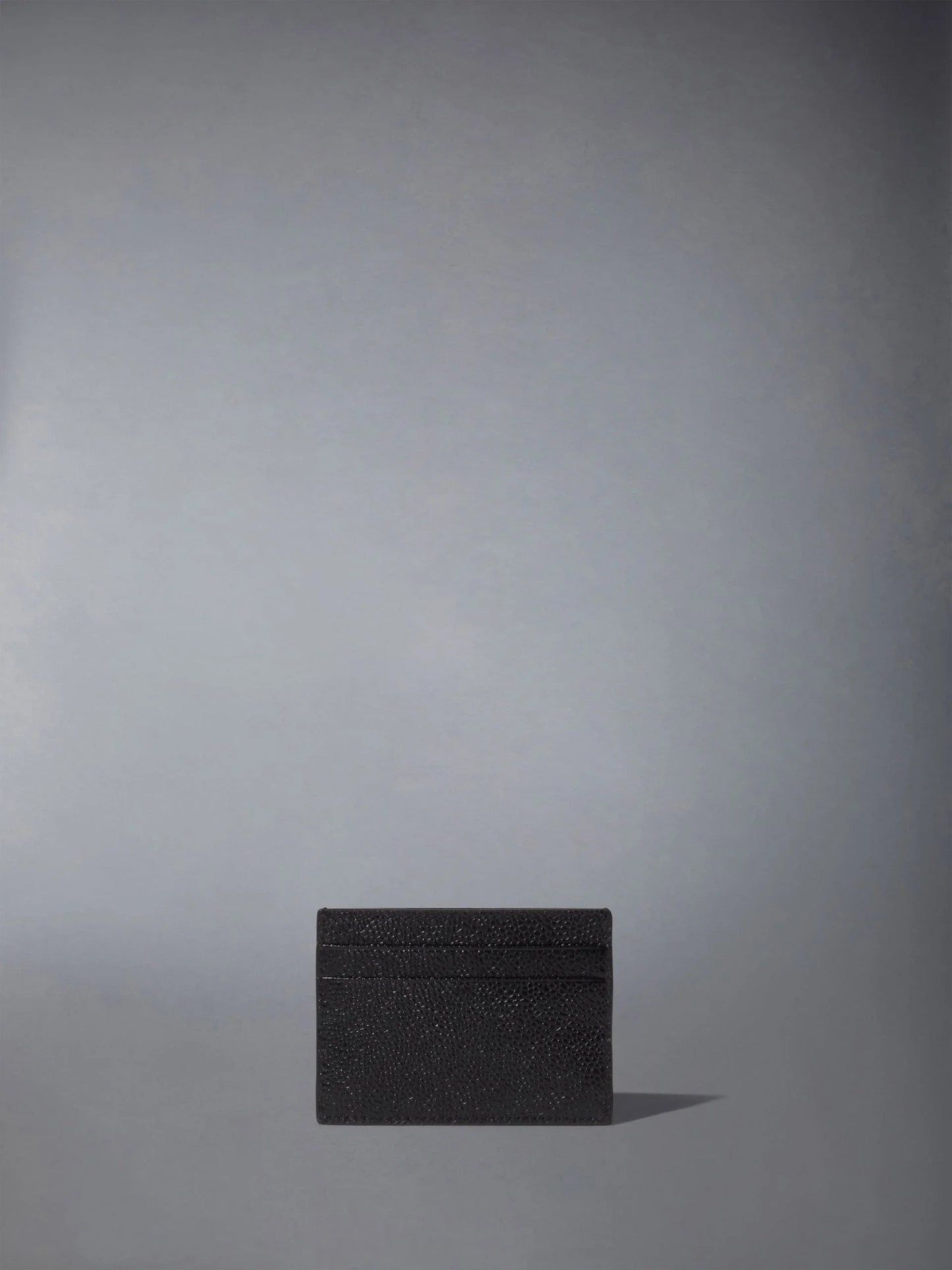 mặt sau BLACK PEBBLE GRAIN LEATHER GROSGRAIN TAB DOUBLE SIDED CARD HOLDER FAW035A00198001