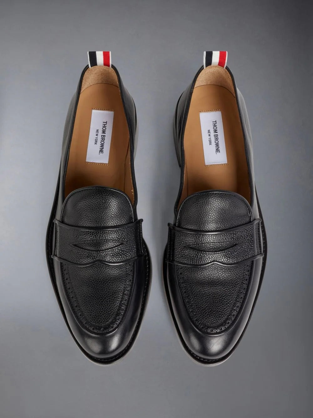chi tiết BLACK VITELLO CALF LEATHER FLEXIBLE LEATHER SOLE SOFT PENNY LOAFER MFL076A05584001