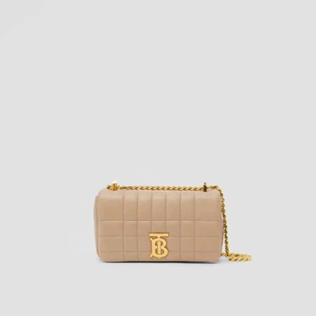 BURBERRY BAG QUILTED LEATHER MINI LOLA BAG OAT BEIGE 80630151