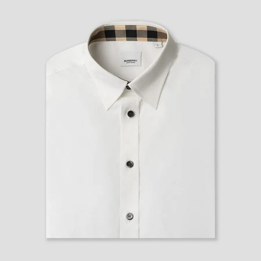 tổng thể áo Burberry Brit Cambridge Aboyd Shirt In White 8066768