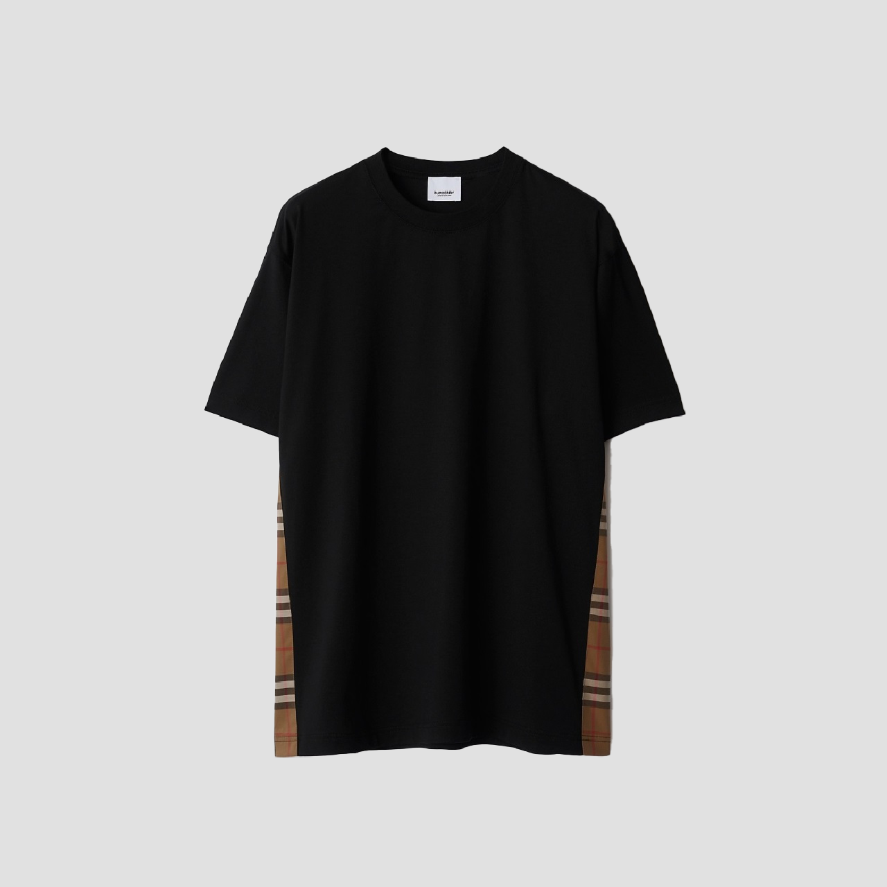 Burberry Caris Check Waist T-Shirt In Black 8085109