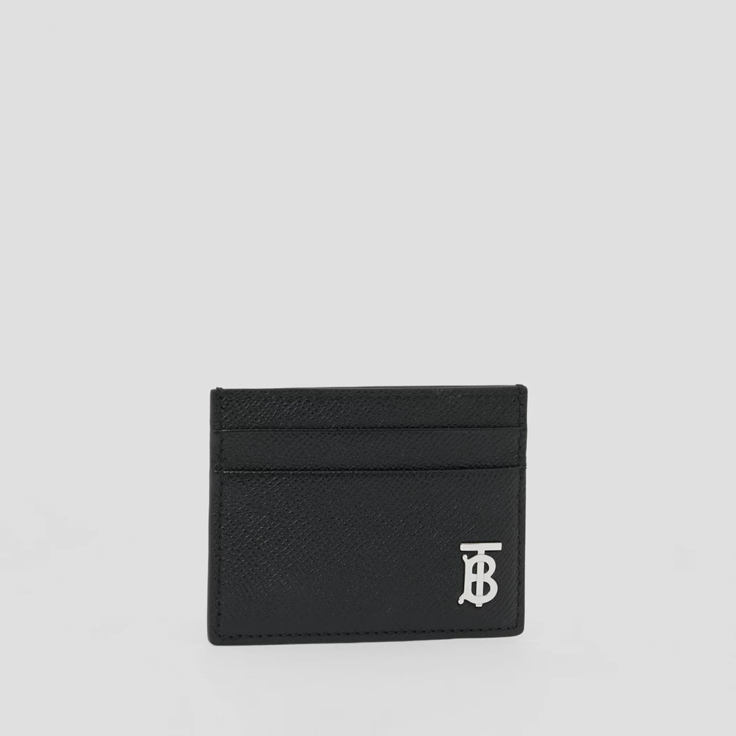 ví đựng thẻ Burberry Grainy Leather TB Card Case In Black 80626621 Authentic có tại blankroom hà nội, việt nam